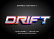 drift 3D editable text effect