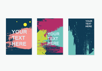 Leinwandbilder - Modern graphics for hipsters. Paint background with dynamic frame. Vector frame element for design cover templates and flyers and brochures