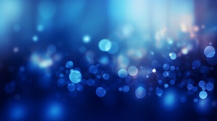 Canvas Print - Abstract background blue blur gradient with bright clean and bokeh. AI generative.