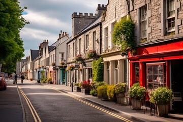 Wall Mural - Exploring the Charm of Kilkenny: Irish Castle and Architecture in the Heart of the City (3:2 ratio): Generative AI