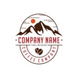 © Taawon - Coffee Company logo emblem with mountain design