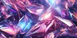 Holographic background with realistic crystal shards. Rainbow reflexes in pink and purple color. Abstract trendy pattern. Texture with magical effect.