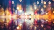 abstract blurred city lights background generative AI