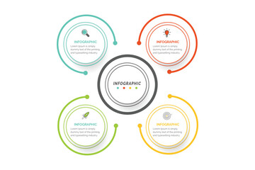 Poster - business data visualization. process chart. abstract elements of graph, diagram with 4 steps, option