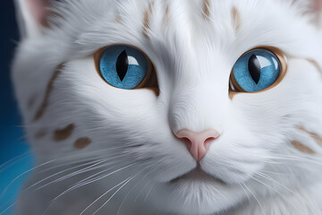 The focus of the cat's eye shows the feeling.generative ai