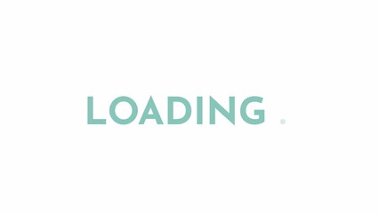Poster - Mint green 2D loading text animation. Fresh animated cartoon 4K video loader motion graphic. Mint blue colorful download process animation clip. Loading screen, ui design, upload progress gif
