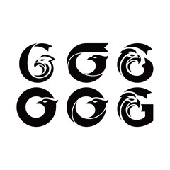 Wall Mural - G letter eagle logo