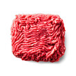 Ground beef isolated on transparent background top view 