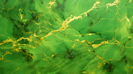 Wall Mural - Gold and green marbling texture design. Golden marble pattern. genrativ ai