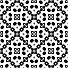 Black and white  pattern . Figures ornament.Seamless pattern for fashion, textile design,  on wall paper, wrapping paper, fabrics and home decor.