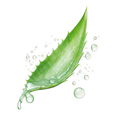 Wall Mural - Aloe vera, with gel dripping.