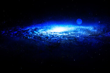 Wall Mural - Stars and galaxy space sky night background