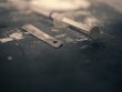 Heroin powder drugs with syringe medium shot