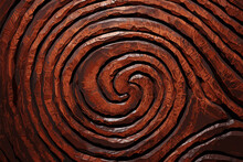 Wood Spiral Abstract Brown Texture