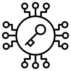 Poster - Outline Key icon