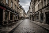 Fototapeta Uliczki - an image of the charming city streets. Generative AI