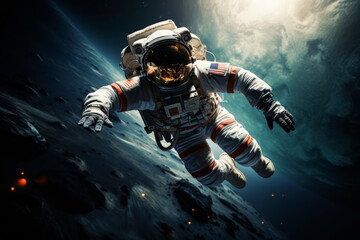 Wall Mural - astronaut in outer space. generative ai