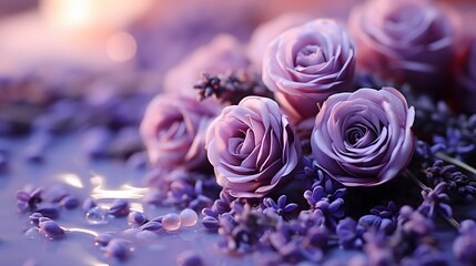 Wall Mural - Beautiful purple flowers