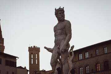 Wall Mural - Poseidon, Piazza della Signoria, Florence