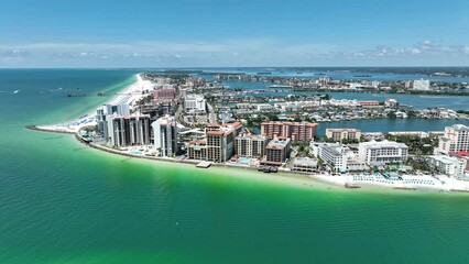 Wall Mural - Clearwater Beach Florida Aerial From South View From Drone