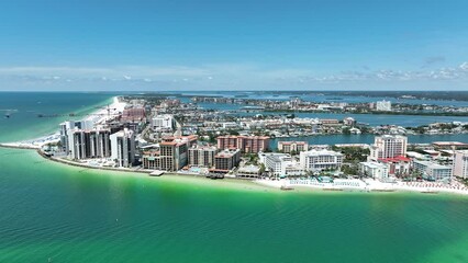 Wall Mural - Clearwater Beach Flyover Sunny Day