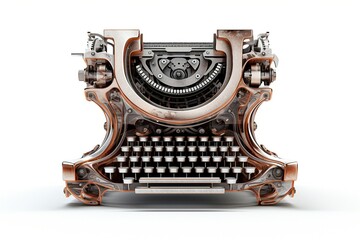 Poster - typewriter isolated on white background.