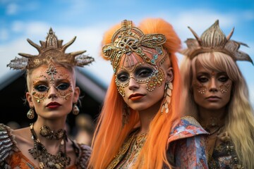 Aufkleber - festival attendees expressing