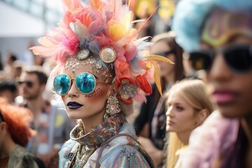 Aufkleber - festival attendees expressing