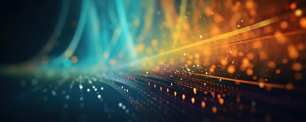 Poster - abstract digital background. can be used for technological processes, neural networks and ai, digita
