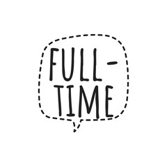 Poster - ''Full-time'' Job Offer Lettering Design