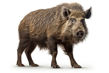 Aufkleber - wild boar isolated on white background.