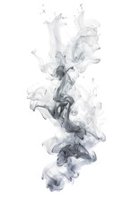 Dripping Liquid Smoke Frozen In An Abstract Futuristic 3d Texture Isolated On A Transparent Background, Generative Ai