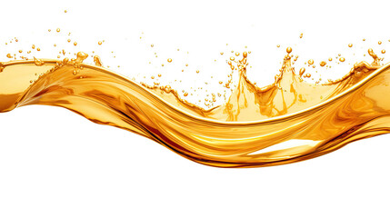 Wall Mural - molten gold splash frozen in an abstract futuristic 3d texture isolated on a transparent background,