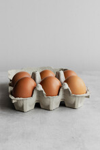 Free Range Eggs In Carton.