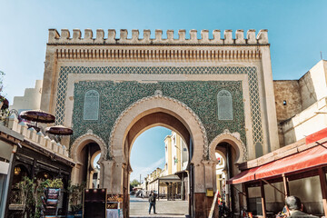 Bab Boujloud blue gate, Medina, Fez, Morocco