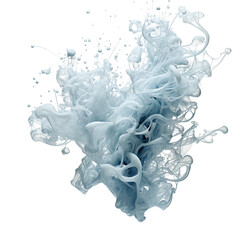Wall Mural - liquid ethereal lace frozen in an abstract futuristic 3d texture isolated on a transparent backgroun