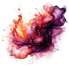 Wall Mural - swirling galaxy ink frozen in an abstract futuristic 3d texture isolated on a transparent background