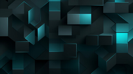 Wall Mural - Futuristic high tech geometric complex digital background.