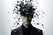 © Surachetsh - a man fragmented into cube-like pieces, forming a mosaic that represents feelings of confusion, suspicion, pressure, and depression experienced. Generative AI.