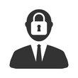 Vector illustration of employee privacy icon in dark color and transparent background(PNG).