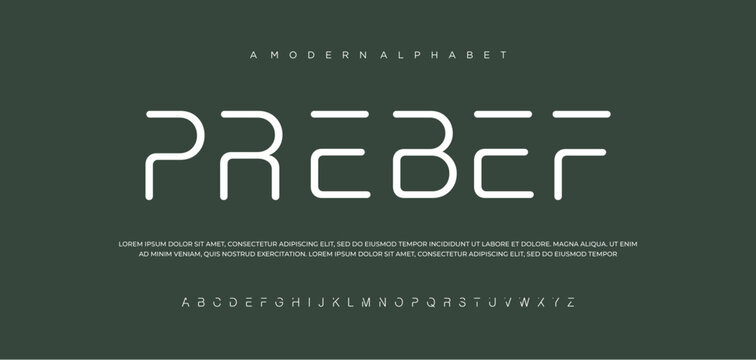 geometric shape font vector typeface
