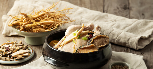 Poster - samgyetang,Ginseng Chicken Soup with Abalones