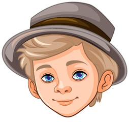 Poster - Blond Man Wearing Hat Cartoon