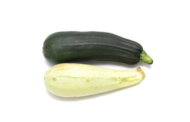 zucchini vegetables isolated on white background