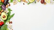 © Yzid ART - vegan food on white background top view Sale Banner