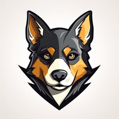 Sticker - Dog mascot illustration, AI generated Image