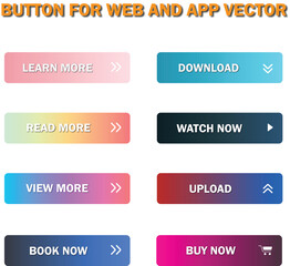 Wall Mural - set of web buttons