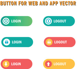 Wall Mural - buttons for web design