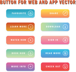 Wall Mural - cta web button collection