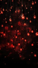 Wall Mural - Lights on red and black background